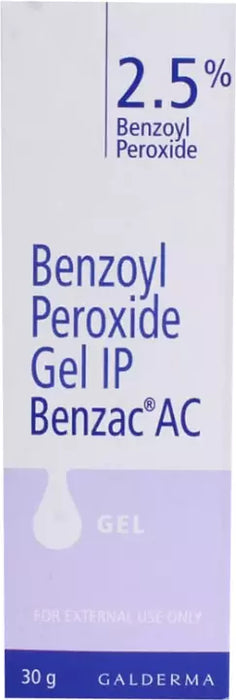 Benzac Ac 2.5% Tube Of 30gm Gel