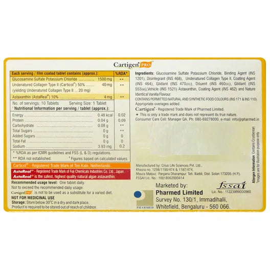 CARTIGEN PRO TABLETS