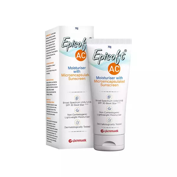 Episoft Ac Moisturizer | With Microencapsulated Suncreen | Spf 30 | 75 Gm