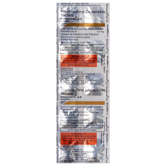 OMNACORTIL 2.5MG