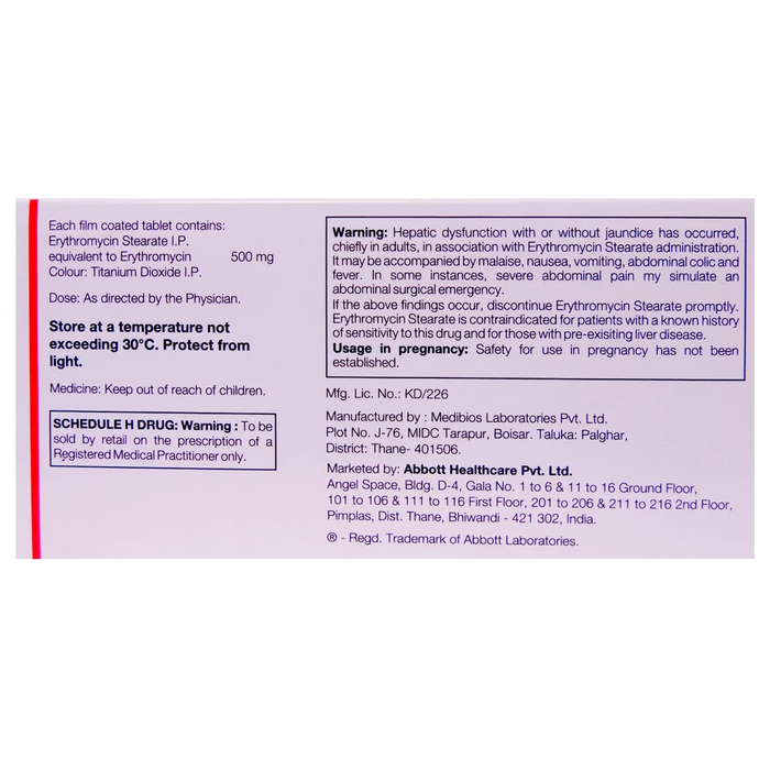 ERYTHROCIN 500MG