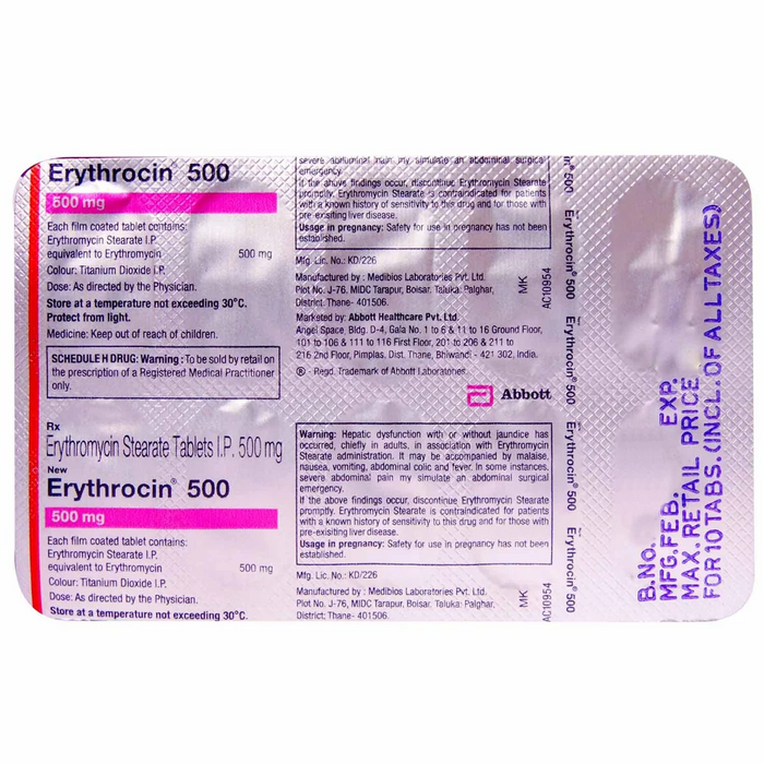 ERYTHROCIN 500MG