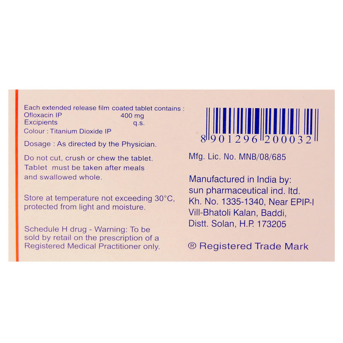 ZANOCIN OD 400MG
