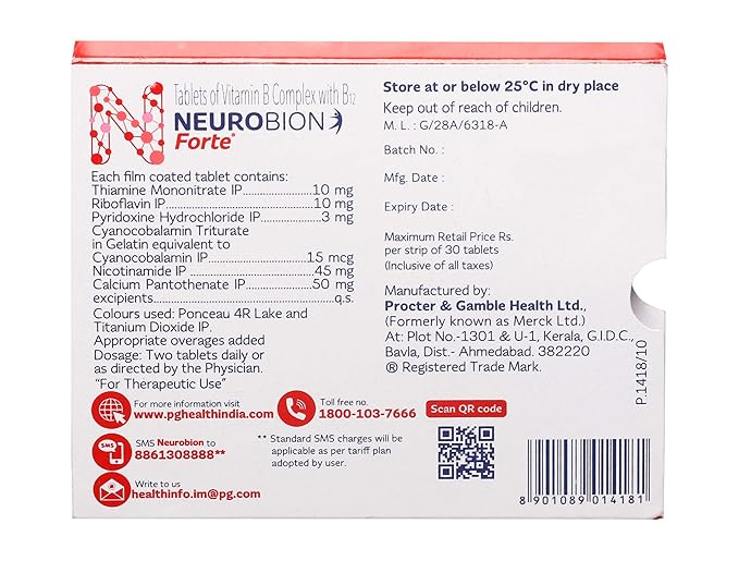 Neurobion Forte - Strip of 30 Tablets